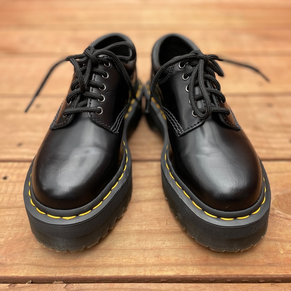 [SOLD on Depop] Dr. Martens 8053 Black Leather Platform Chunky Oxford Shoes